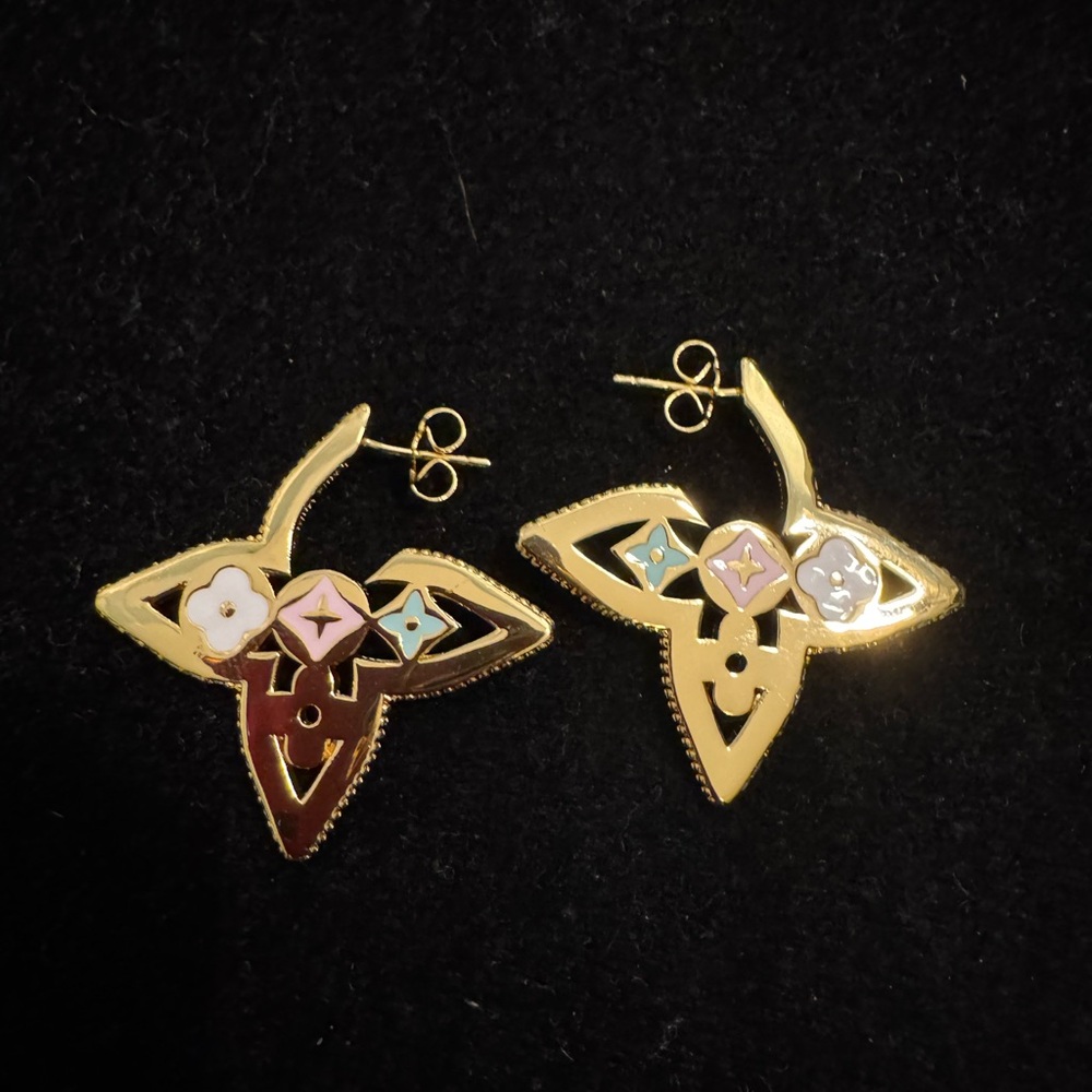 Louis Vuitton Floral Monogram Multicolor Earrings